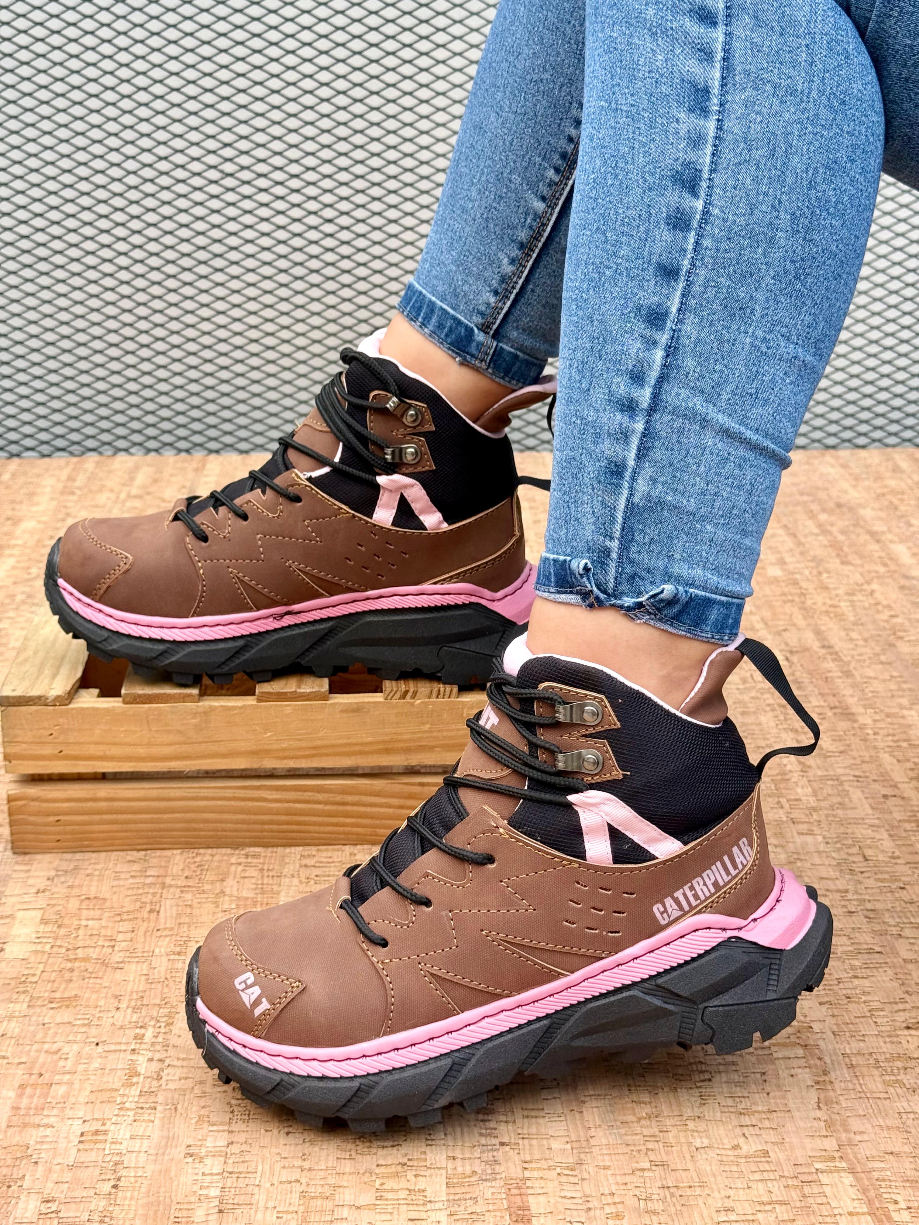 Vista 5 de NUEVAS BOTAS 2026 DAMA C010 COMODAS - COLOR: MARRON/ROSA, TALLA: 35